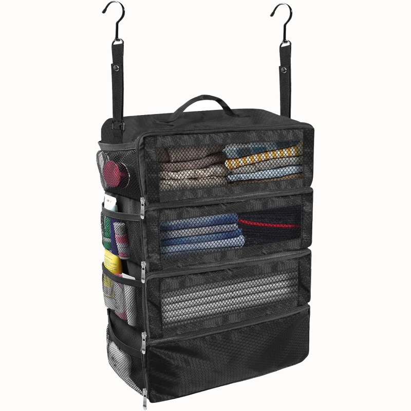 Amazon Large Capacity Business Foldable Multifunctional Clothes Storage Bag Wardrobe Hanging Clothes Storage Bag Multi-Layer