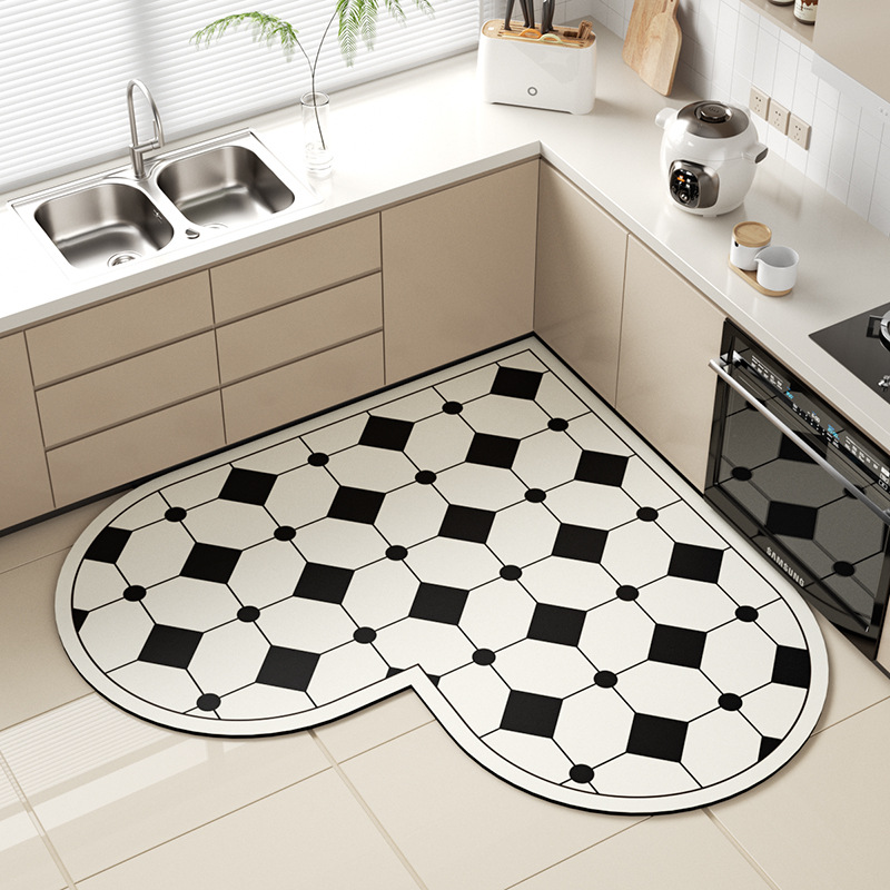 Picture of Cross-border Wholesale Diatom Mud Floor Mat Bathroom Absorbent Foot Mat Simple Dirty Resistant Anti-skid Mat Household Kitchen Tianjin Floor Mat