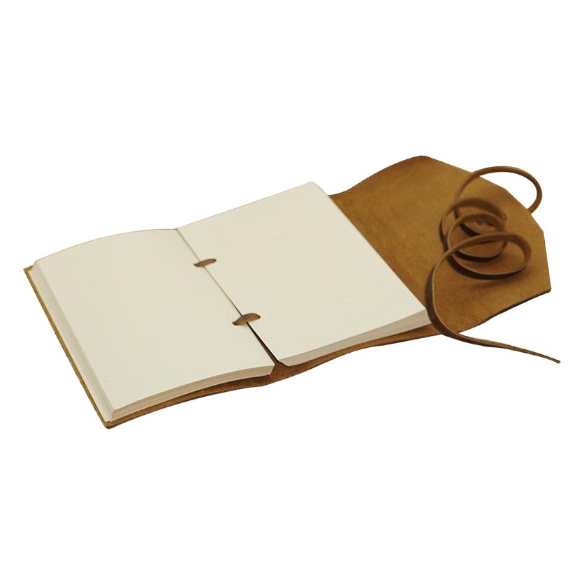 Picture of Head layer cowhide hand-tied rope notebook head layer cowhide notepad cowhide travel notebook hand-drawn book