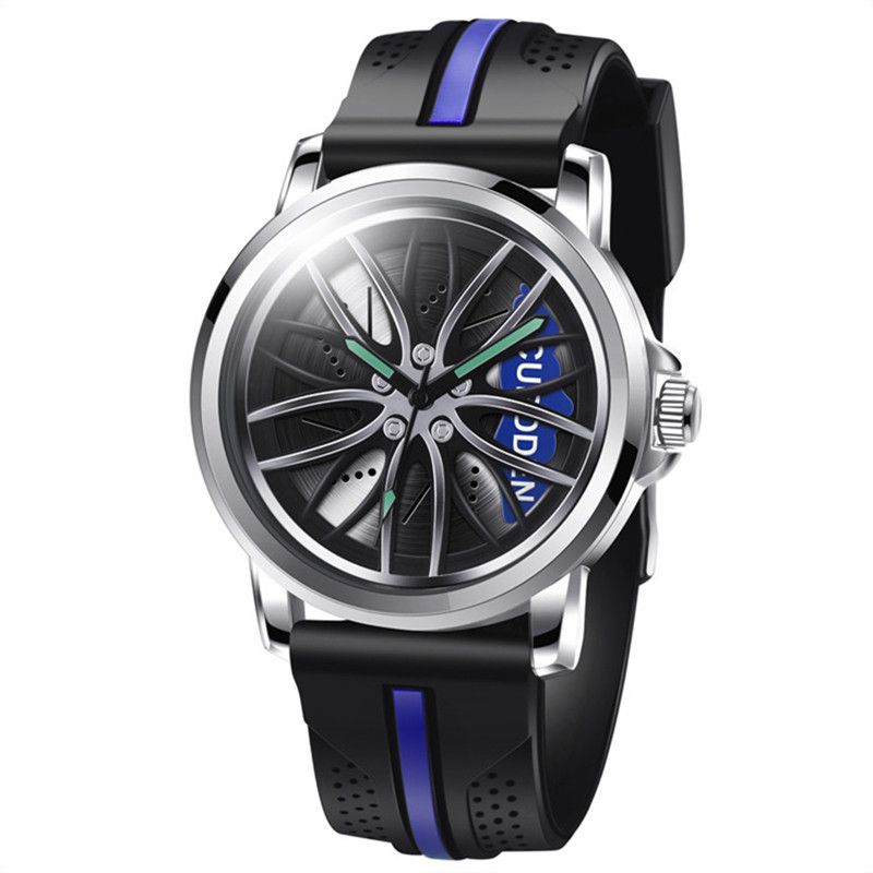 Creative Hip Hop Foreign Trade Men's New Brand Watch Men's Fashion Tape Tire Cool Dress Force Sports Quartz Watch