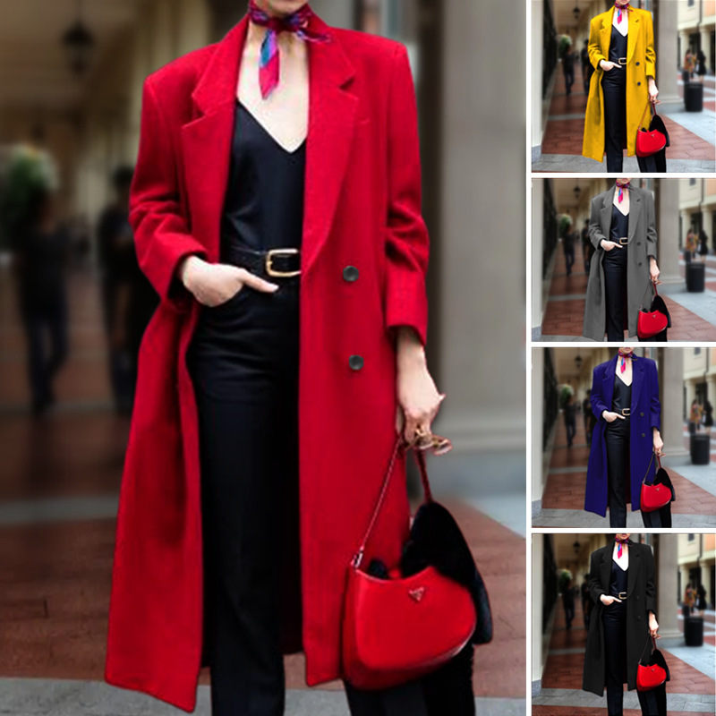 Picture of Export Womens Overcoat European and American Autumn and Winter Fashionable Coats Paris Street Shooting Elegant Woolen Windbreaker