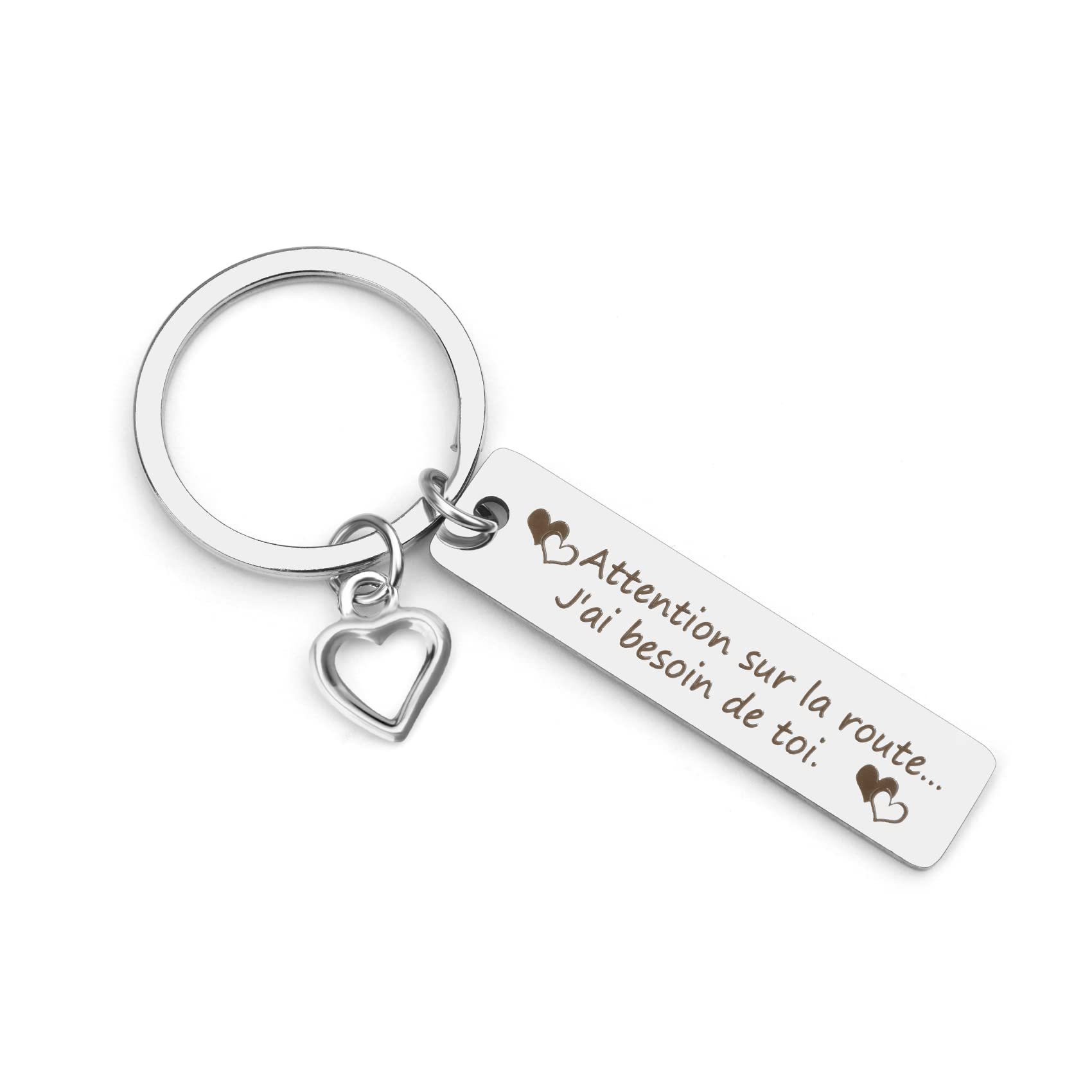 Picture of Customized German Russian Spanish Stainless Steel Keychain Commemorative Blessing Colleagues Keychain Can be customized with graphics and text