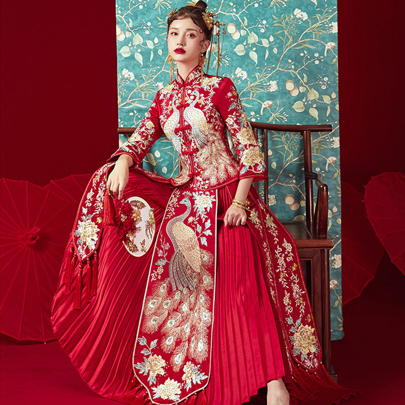 Picture of Large size Xiuhe clothing bride 2023 new autumn and winter wedding Xiuhe clothing summer thin 200kg fat MM slim