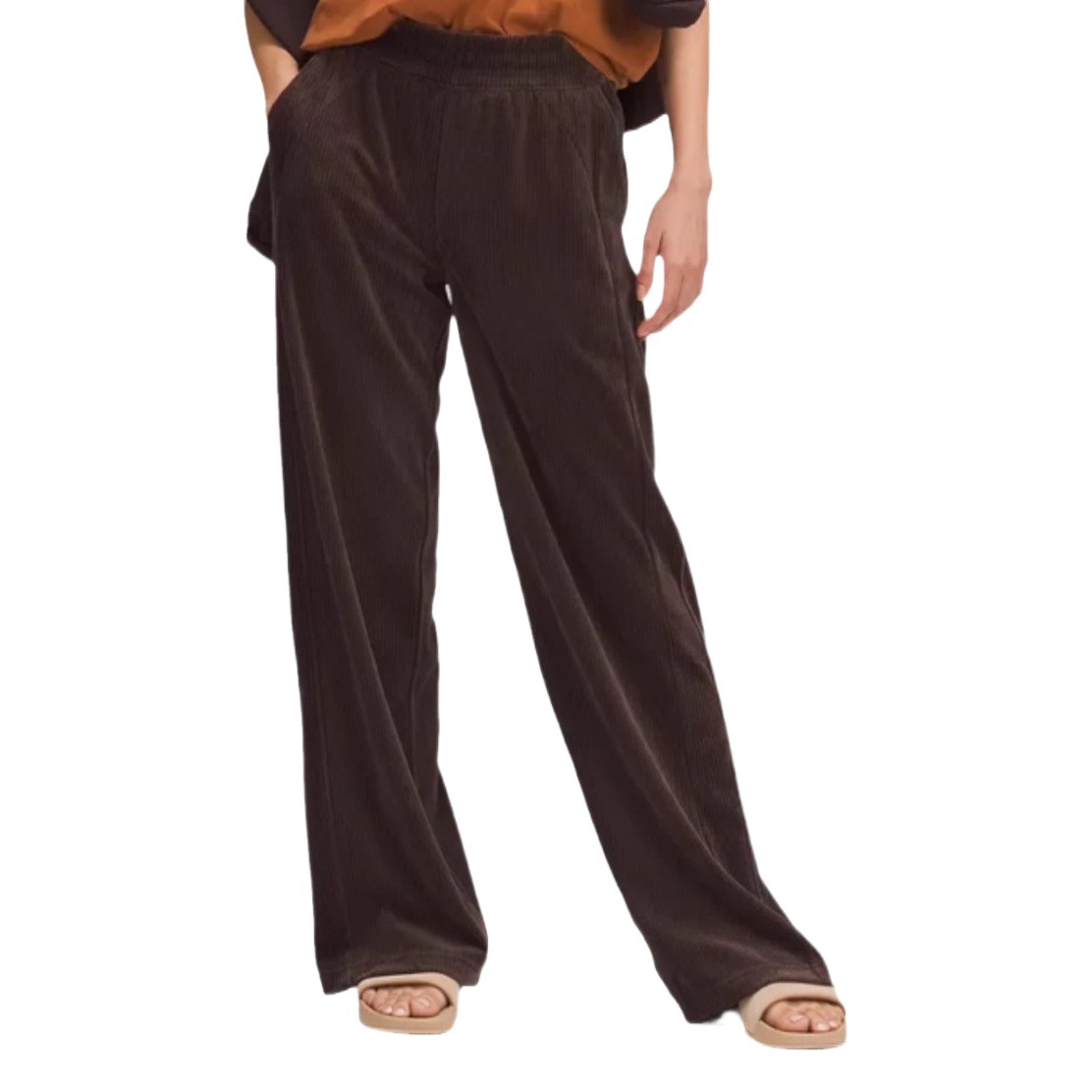 New Autumn and Winter Scuba Corduroy Loose Casual Yoga Pants Flared Pants Mid-Waist Wide-Leg Pants
