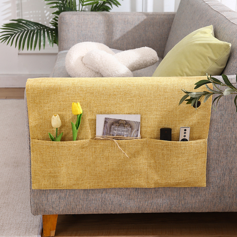 Picture of Summer Ins Sofa Armrest Cover Cloth Widened Imitation Linen Dustproof Cover Cover Mat Summer Universal Non-Slip Cover