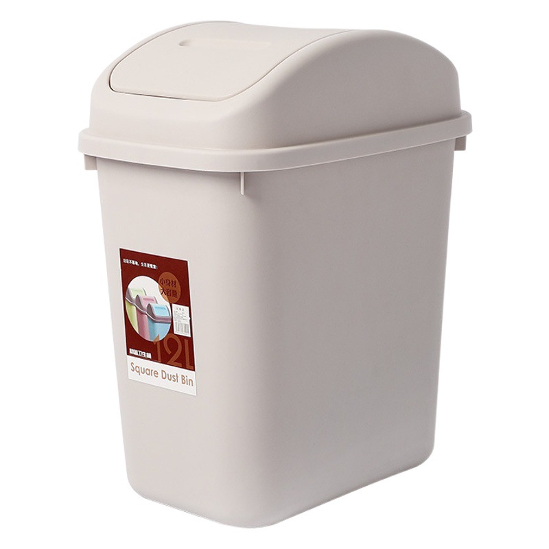 Household Crock Cover Trash Can Large Capacity Trash Bin Kitchen Toilet Living Room Bathroom Large Office Paper Bin