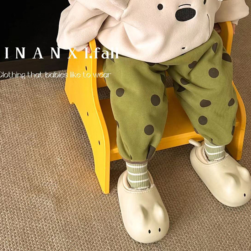 Picture of X26066 Li Nancy New Children's Korean-style Composite One-piece Velvet Warm Casual Pants Casual All-match