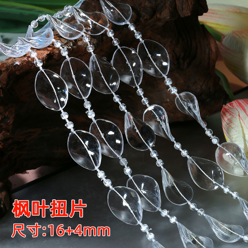 Picture of Acrylic Imitation Crystal Bead Curtain Living Room Decorative Transparent Line Curtain Bead Chain Ceiling Window Curtain Wedding Decoration