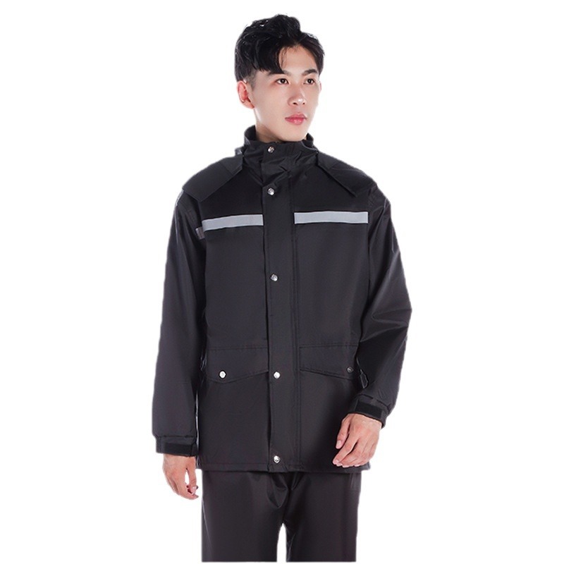 Picture of Raincoat and Rain Pants Set Split Electric Vehicle Takeaway Riding Full Body Rainproof Safety Fishing Clothing Poncho Wholesale