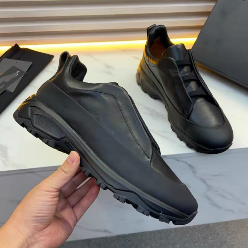 Imported First-Layer Cowhide Commuter Men's Shoes European Station Retro Versatile Lightweight Fashionable Comfortable Low-Top Sports and Casual Shoes