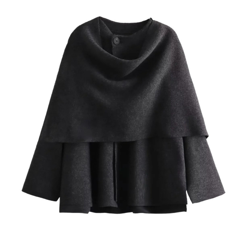 Picture of Cross-Border European and American Fashion Aliexpress Popular Asymmetric Scarf Shorts Knitted Jacket