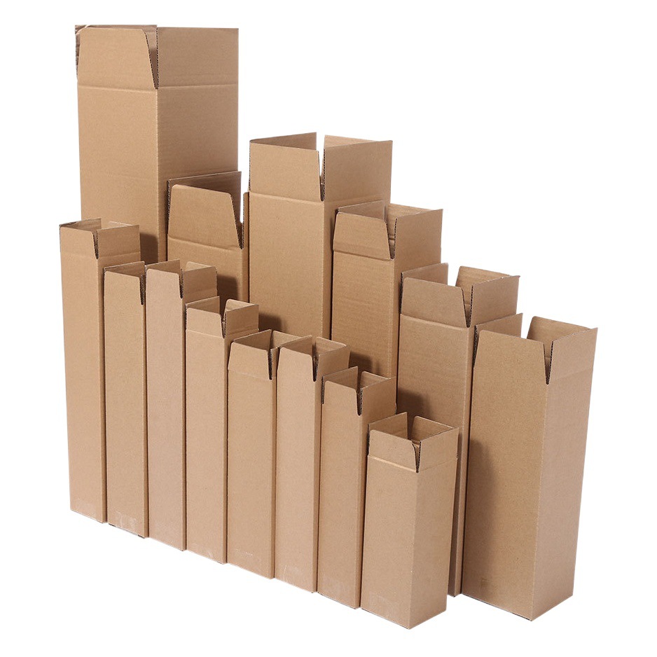 Manufacturer's Wholesale In-Stock Long Strip Packaging Boxes, Umbrella Courier Boxes, Kraft Paper Boxes, Rectangular Courier Packing Paper Boxes