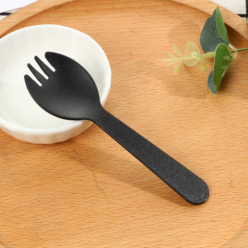 Picture of Disposable fork fork spoon cake dessert salad spoon takeaway tableware fruit fork thickened independent packaging wholesale