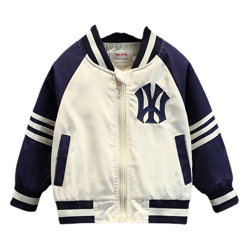 2637 Children's Clothing Boys Tops Spring and Autumn 2025 New Korean Style Little Boy Tops Top Baby Baseball Uniform