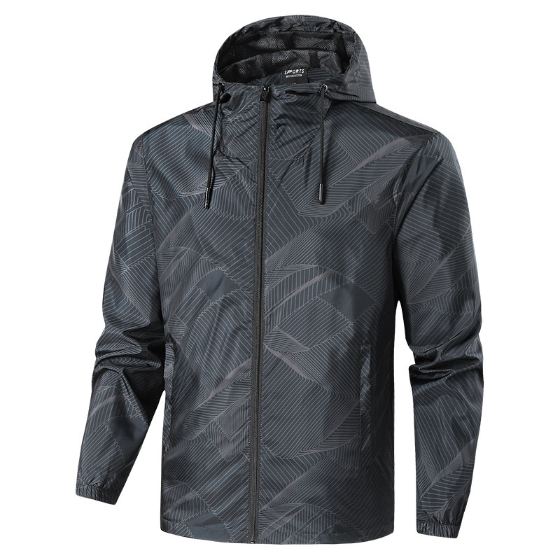 New Men's Outdoor Sports Windbreaker Mountaineering Running Hooded Jacket Men's Jacket