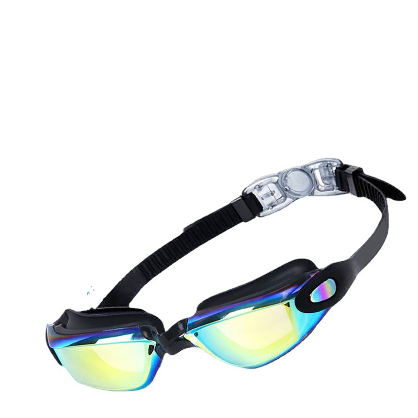 High-Definition Swimming Goggles, Waterproof and Anti-Fog, Cross-Border Special Supply, Colorful Electroplating, Comfortable Goggles, Adjustable Mirror Straps, Children's Swimming Goggles
