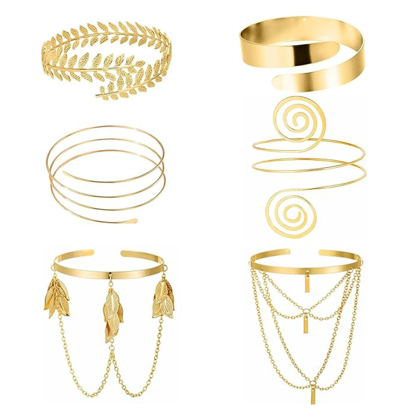 Cross-Border Hot Selling European and American Style Simple and Versatile Leaf Armband Bracelet Metal Adjustable Leaf Tassel Armband