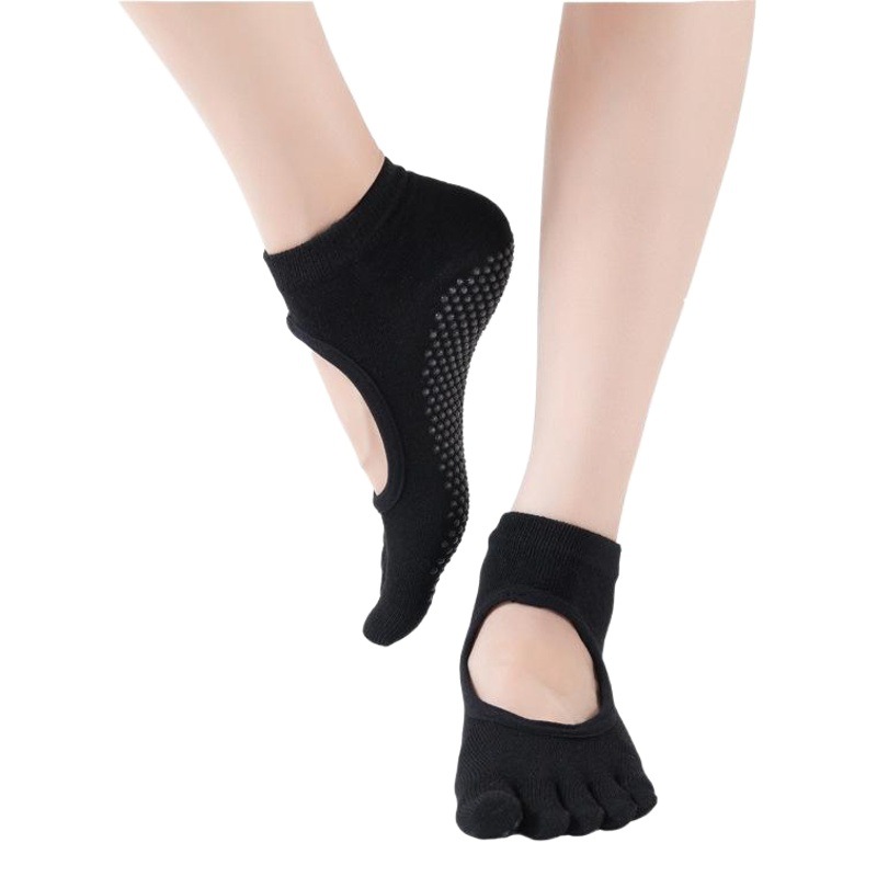 New Five-Toe Backless Yoga Socks with Customizable Logo, Comfortable and Breathable Split-Toe Five-Toe Socks, Japanese Style Casual Floor Socks
