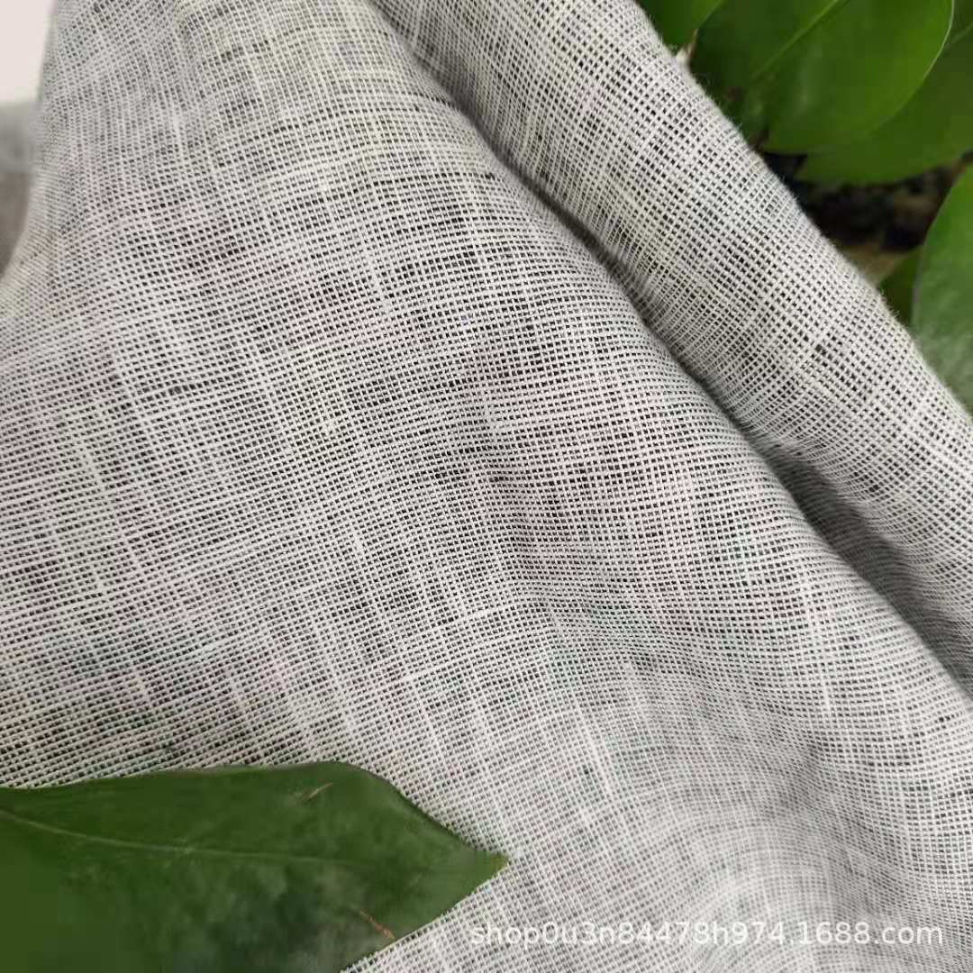 Picture of Pure Linen Spinning Gray Woven Wide Fabric Pure Linen Black and White 280CM Curtain Fabric Linen Bedding
