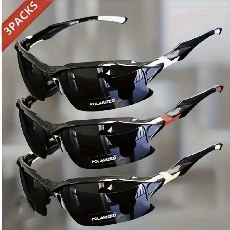 New Cross-Border Outdoor Sports Half-Frame Polarized Sunglasses for Men, Cycling, Running, Fishing Sunglasses, Lightweight Goggles
