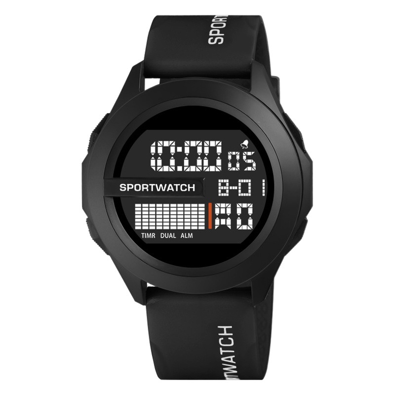 New Men's Technology Electronic Watch Multi-Functional Luminous Trendy Junior and High School Watch Timing Running Student Fashion Number
