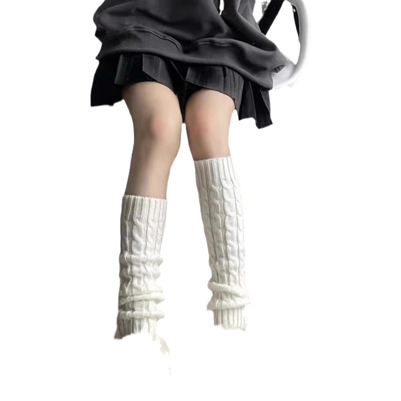 Knitted Socks Harajuku Style y2k Spice Girls Subculture Japanese jk Academic Style Autumn and Winter Warm Mid-tube Stacked Socks for Women