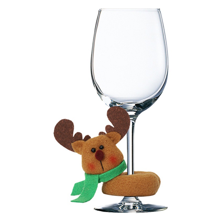 Chuangda Cross-Border Christmas Small Gifts Velvet Wine Glass Hug Elderly Snowman Elk Christmas Home Decorations