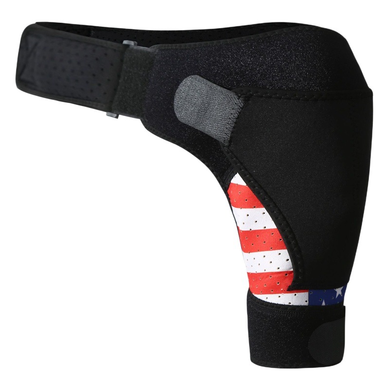 Pure OK cloth can add ice bag sports shoulder pad breathable shoulder pad adjustable sprain fracture left and right shoulder pad