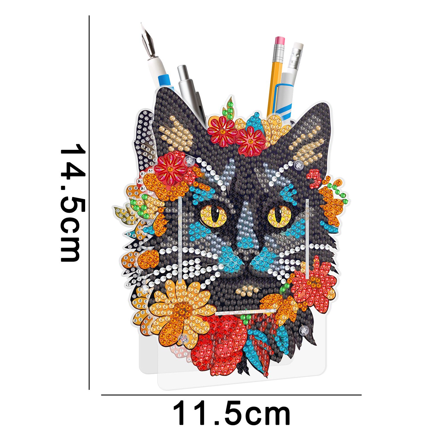 Picture of Diamond painting peripheral pen holder transparent PVC pen holder foreign trade new creative handmade stick drill desktop storage ornaments