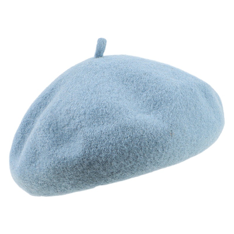 New Year Autumn and Winter Red Woolen Beret Fashionable Warm Girls Painter Hat Children's Parent-Child Winter Hat Women