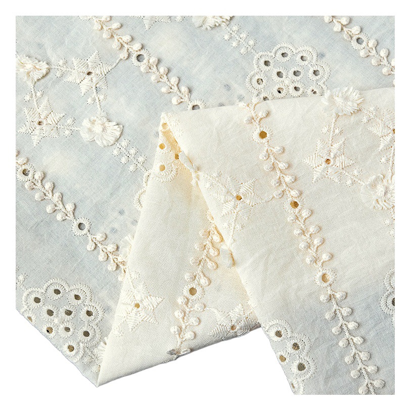 New lace convex embroidery hollow fabric neckline cuff dress DIY lace accessories direct sales
