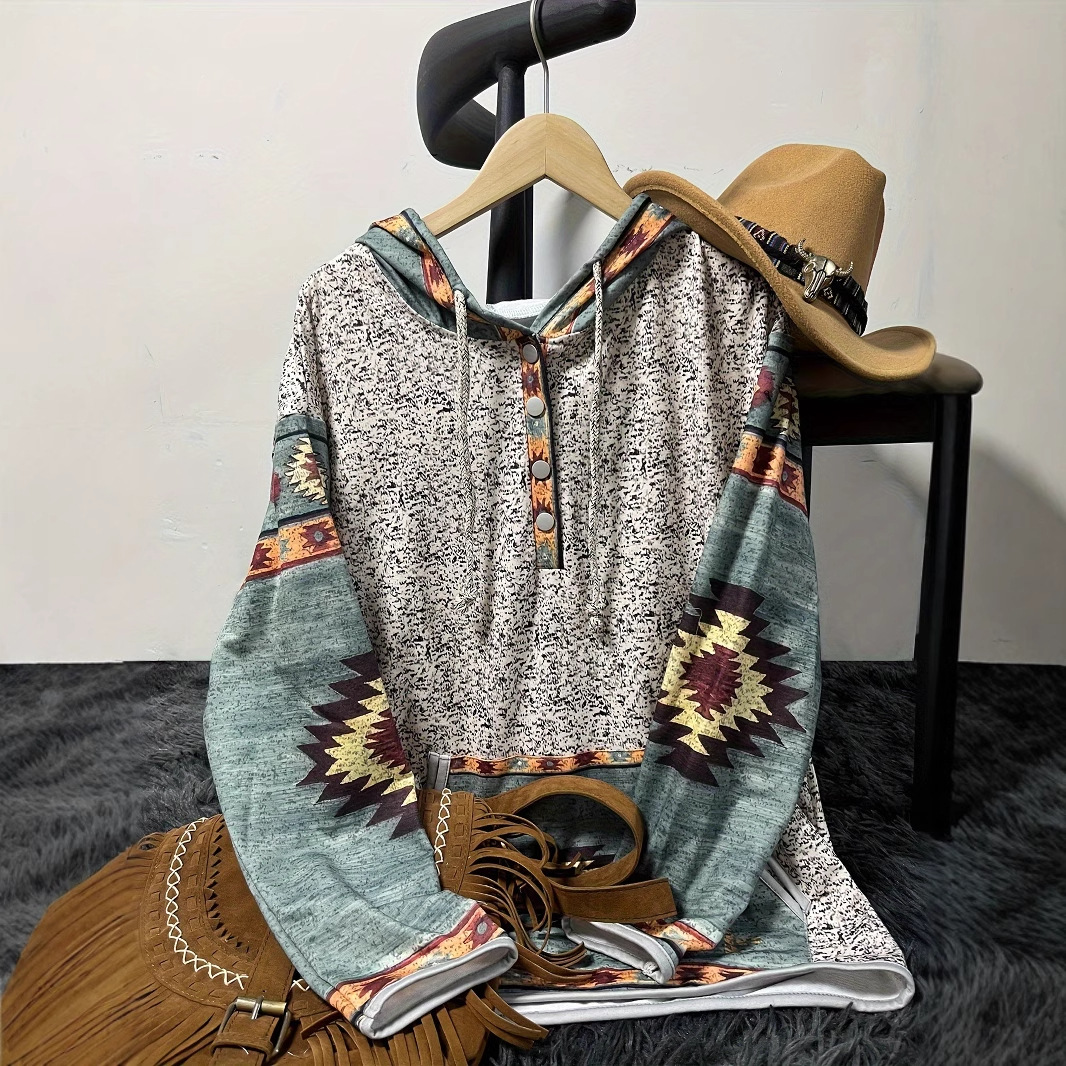Picture of Amazon Independent Station Cross-border European and American Women's Wear Western Retro Style Personality Hooded Sweatshirt Women Cross-border European and American Autumn and Winter