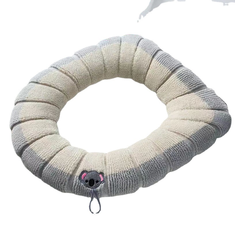 Household Four Seasons toilet seat cushion handle new toilet cover toilet cushion universal knitted thickened toilet cover
