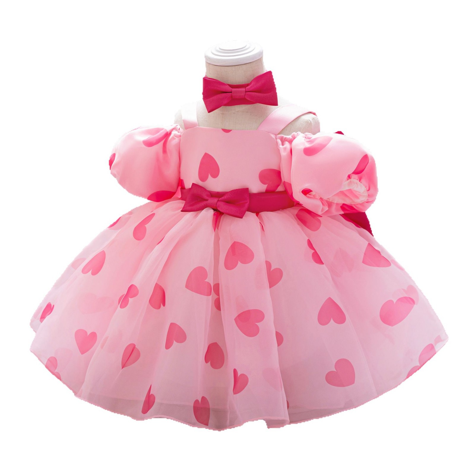 Picture of Cross-border Girl's Dress Pontu Dress COS Minnie Mickey Children's Princess Dress Mesh Dot Bow dress