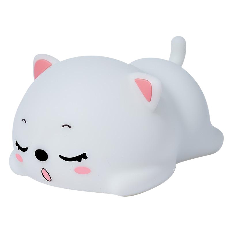 Picture of Wanhuo purring cat night light wholesale creative gift Pat Light birthday gift silicone light decompression toy night light
