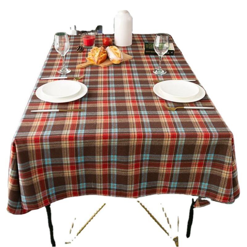 Le Xuan Show Christmas Party Tablecloth Wholesale Foreign Trade Hot Selling Nordic INS Rectangular Plaid Tablecloth Manufacturers