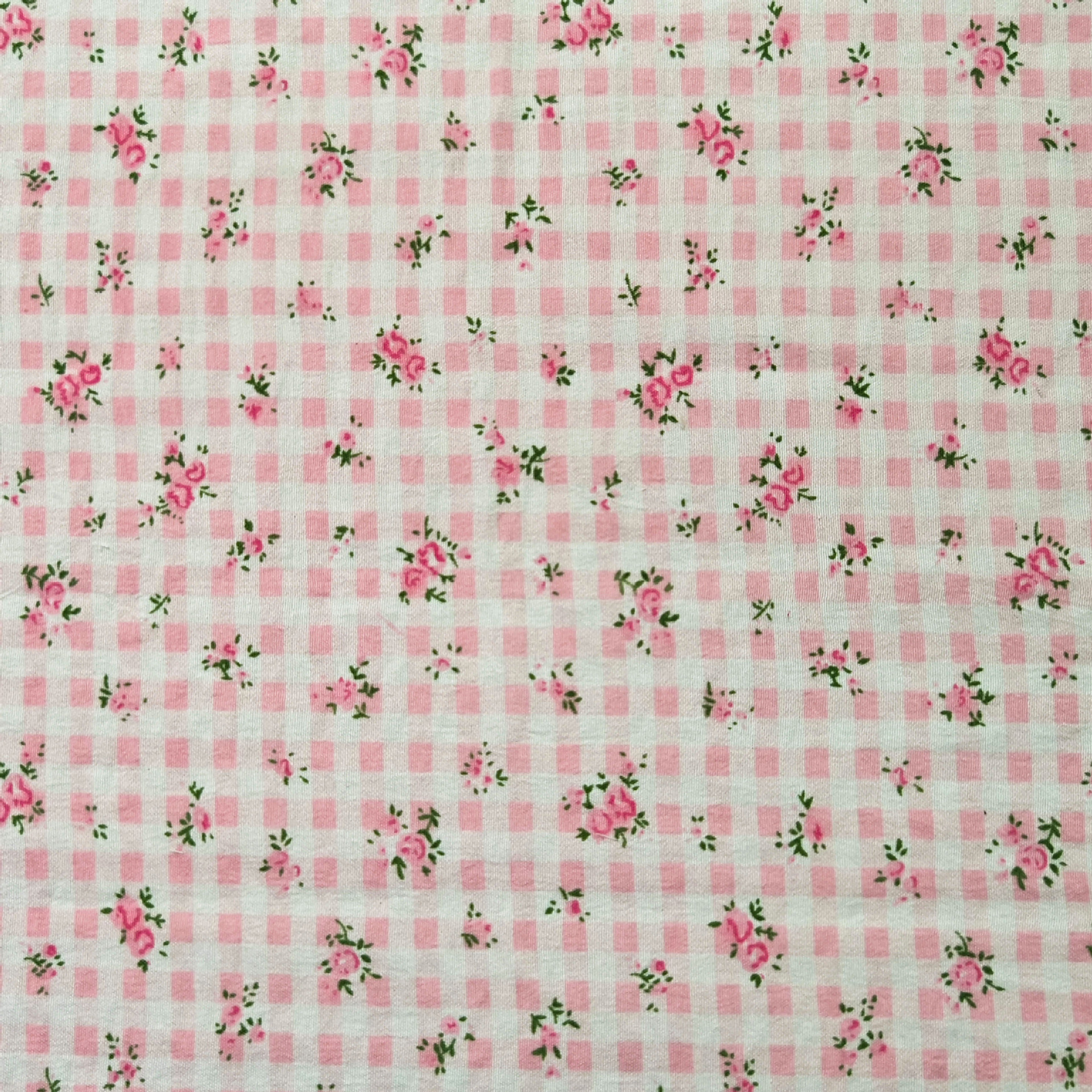 Picture of Spring and Summer Plaid Style Small Floral Fine Printed Fabric dress Fabric Table Cloth Home Boutique
