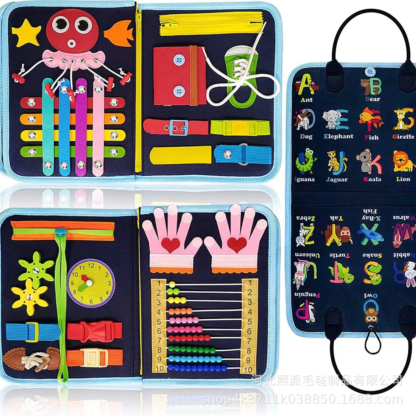 Cross-border felt learning edition children's dressing puzzle learning edition common sense understanding learning edition busy edition early education cloth book