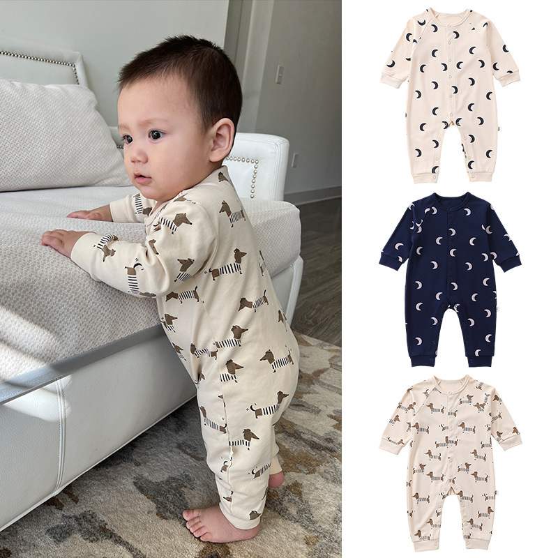 baby jumpsuit autumn and winter 0 to 3 months pure cotton boneless thick outer wear thick baby jumpsuit 6 months