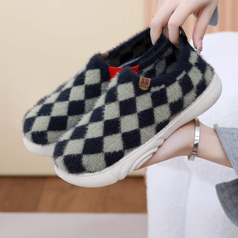 Shoes women's 2025 autumn and winter new single shoes casual daily soft-soled wool shoes are light and comfortable and one-foot women's shoes