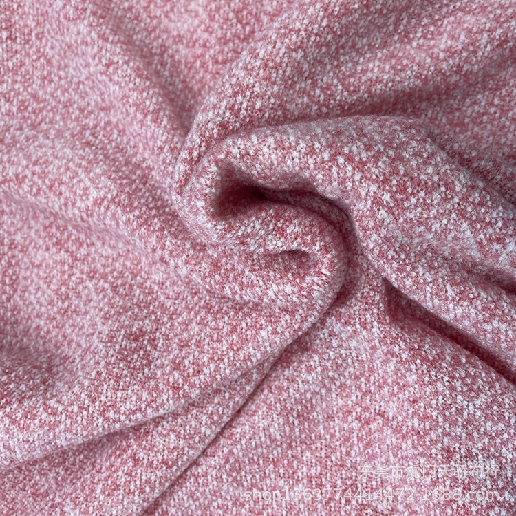 Spot supply of knitted two-color yarn roving fabric 180 grams of raw yarn rabbit hair Spring and Autumn Sweater material