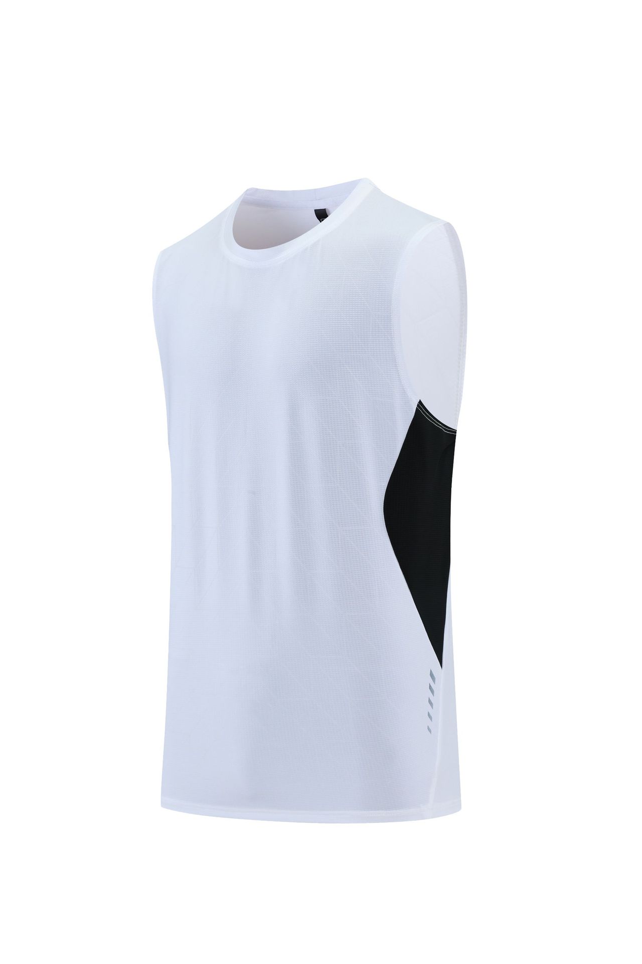Picture of European and American Cross-border Dark Flower Reflective Strip Sports Quick-drying Vest Men's Color-block Printing Multicolor Fitness Sweat-absorbent Sleeveless Short Sleeve