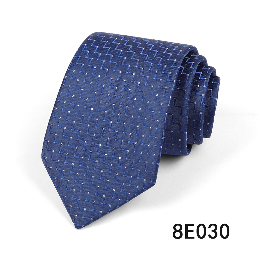 Picture of Men's Tie Business Casual Stripesd Tie 8cm Polyester Jacquard Embroider Print Tie Wholesale Formal Wear