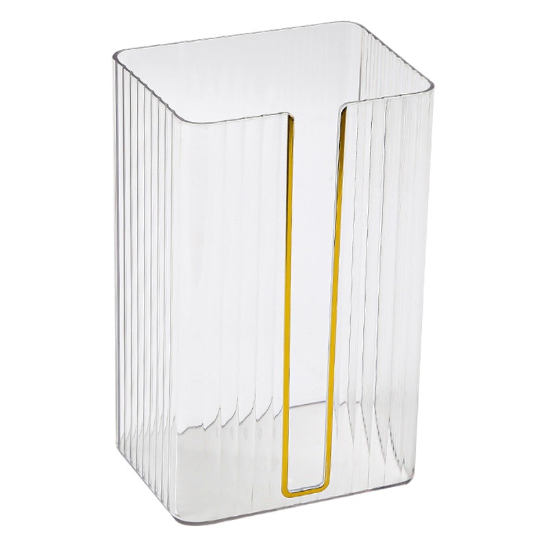 Creative bedroom living room toilet punch-free household geometric light luxury wall-mounted storage transparent tissue box storage rack