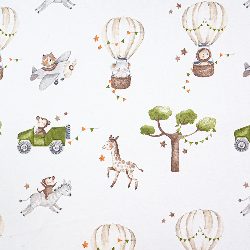 Picture of Bamboo Cotton Jacquard Printed Fabric Baby Summer Anti-Mosquito Jumpsuit Bamboo Fiber Fabric 70 Bamboo 30 Cotton Jersey