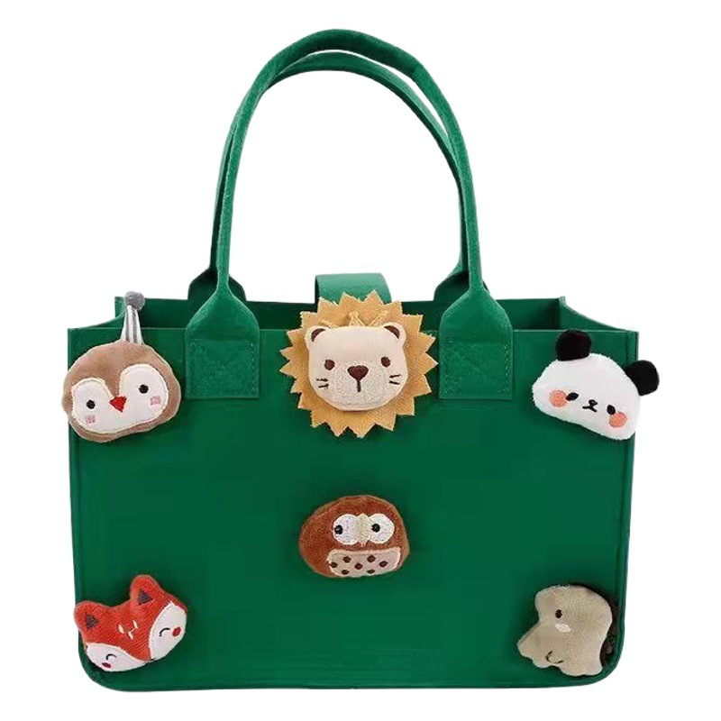Felt Bag, Felt Pouch, Premium Tote Bag, Souvenir Gift, Baby Gift, Handbag, Handmade Recommendation, Cloud Pom-Pom
