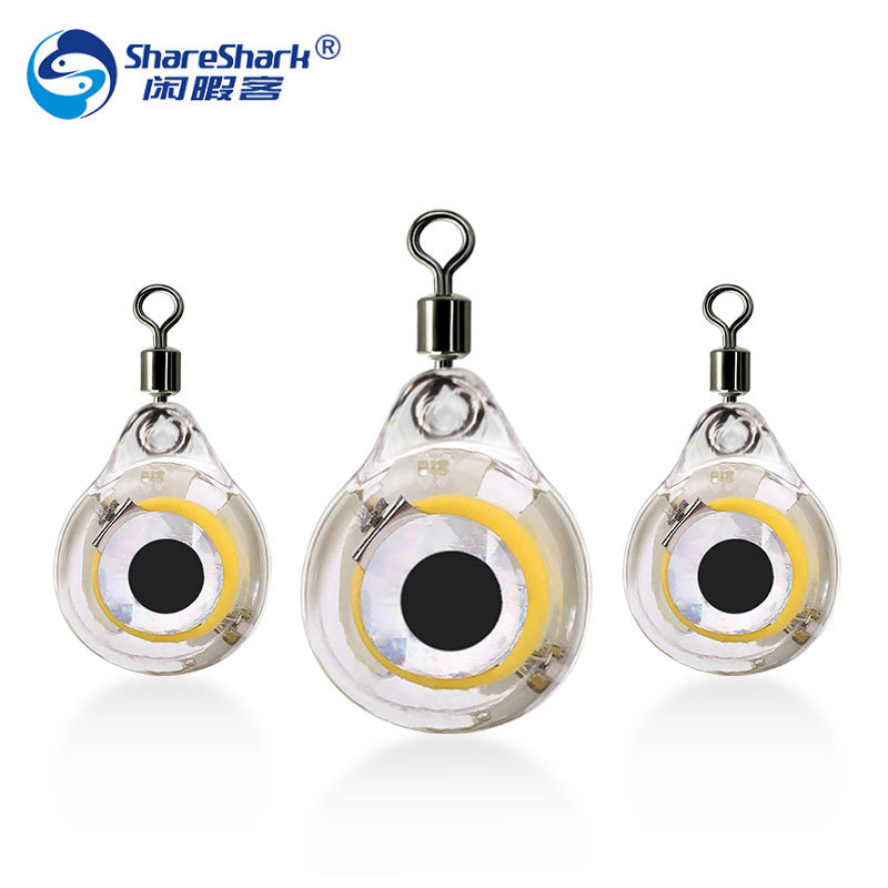 Fishing gear wholesale small fish eye hairtail mini underwater fishing lamp set fish lamp night fishing waterproof LED button poly fish lamp