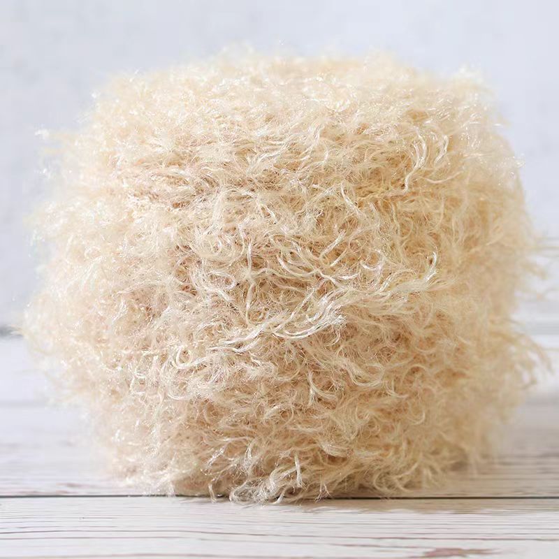Picture of Wholesale sheep roll wool ball special thread doll plush wool teddy roll wool hand woven fancy thread