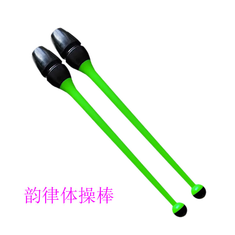 Picture of Rubber gymnastics stick can be connected and inserted two-color rubber pluggable stick art professional rhythm gymnastics stick