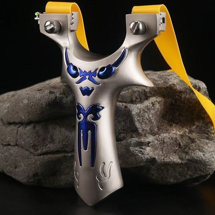 Picture of New colorful demon monster slingshot aluminum alloy stainless steel titanium alloy bomb outdoor high precision special bow